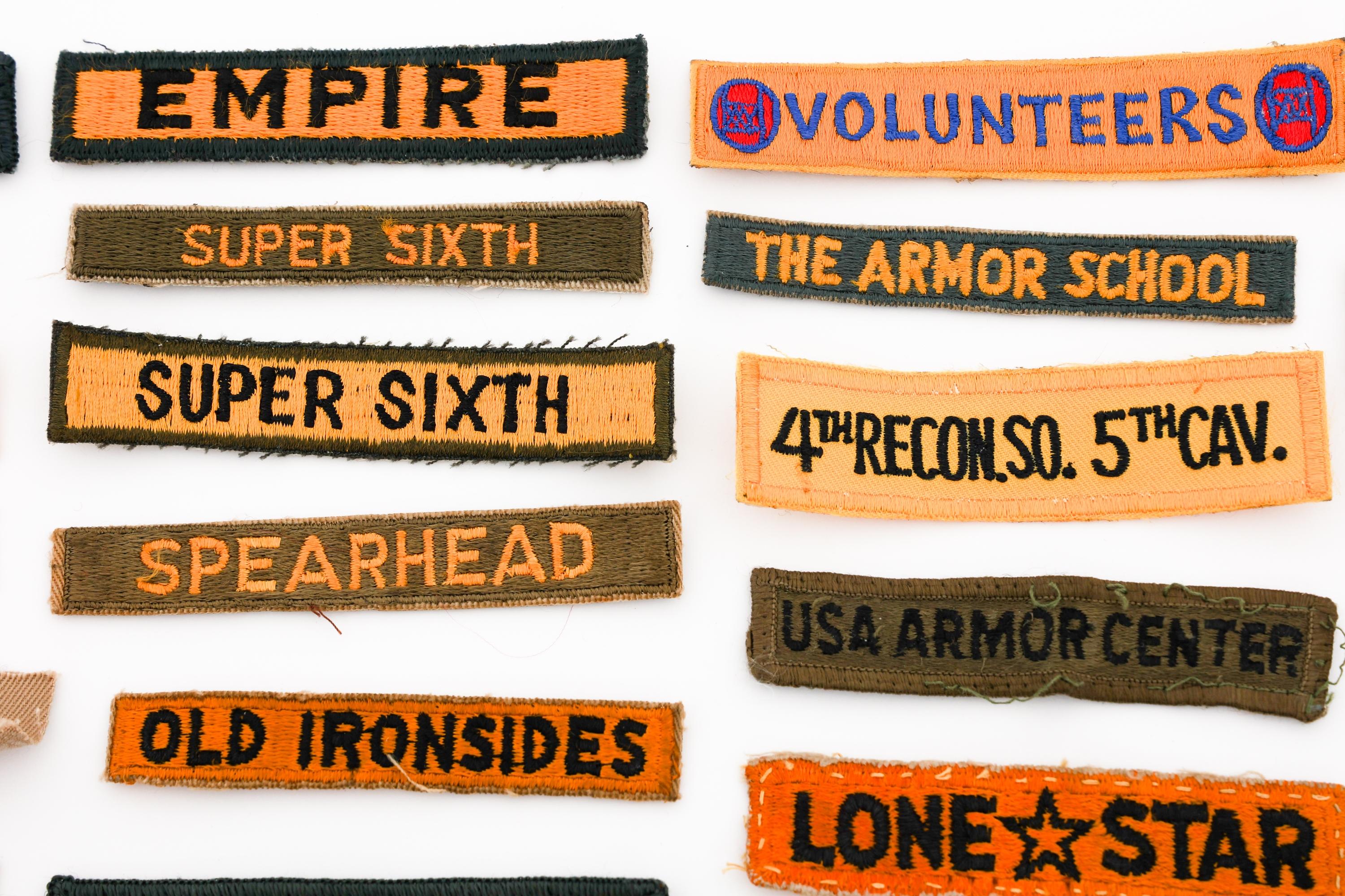 WWII - COLD WAR US ARMY TANKER TABS & PATCHES