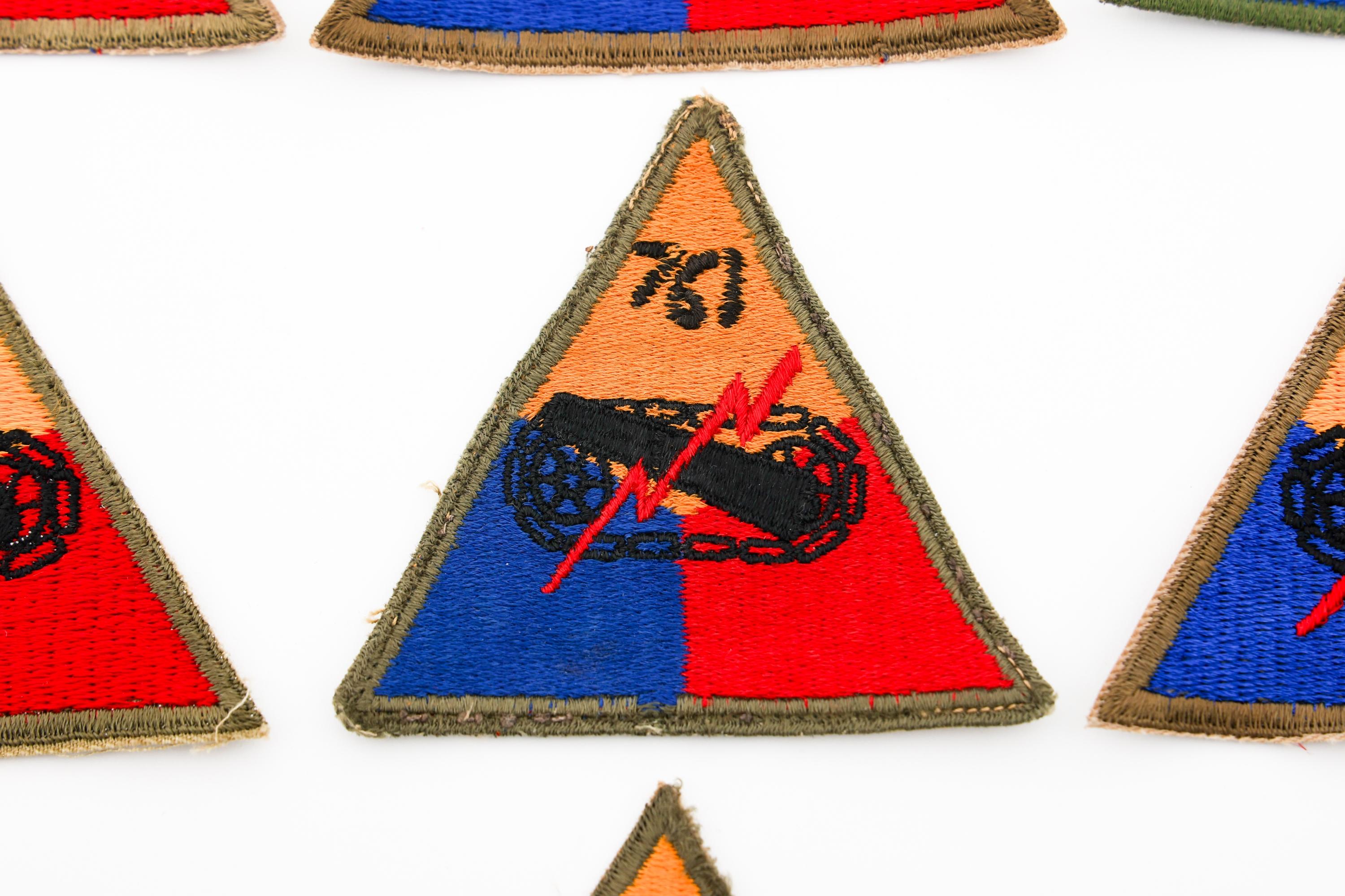 WWII US ARMY TANK BATTALION PATCHES & TAB