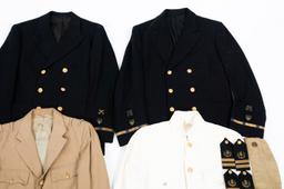 WWII - COLD WAR US NAVY TUNICS & UNIFORM ITEMS