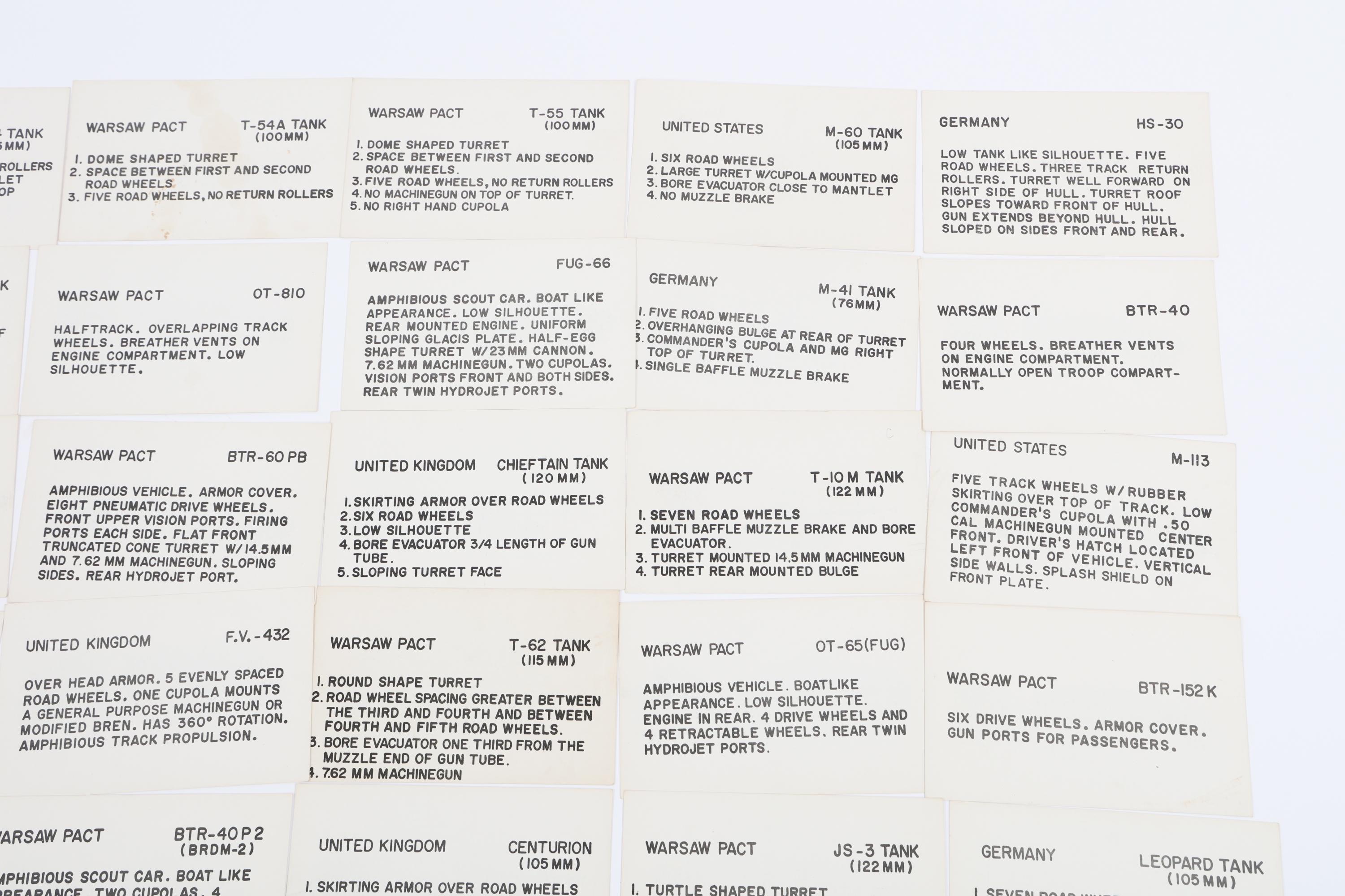 COLD WAR - CURRENT US & BRITISH VEHICLE ID CARDS