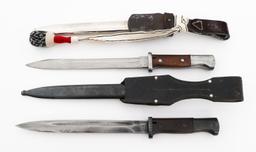 WWI - WWII GERMAN K98 COMBAT BAYONETS & SCABBARDS