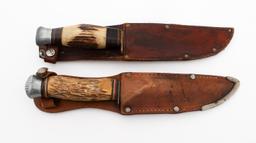 GERMAN FIXED BLADE ETCHED HUNTING KNIVES