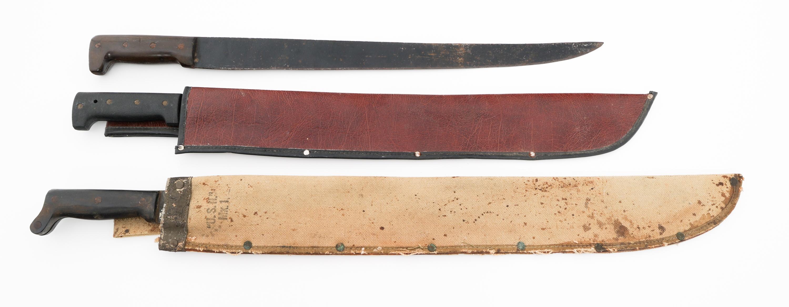 WWII ERA LEGITIMUS USN MKI & INCOLMA MACHETES