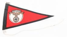 WWII GERMAN NSKK PENNANT FLAG