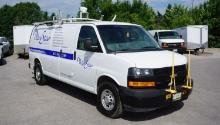 2020 CHEVROLET EXPRESS 2500 CARGO VAN (155 WB) W/ V6 4.3L GAS ENGINE, LADDER RACK, WORK LIGHT, CONE 