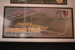 Framed & Matted 2004 Packers Picture, Lambeau Field Envelope, NFL, 16 1/4" x 12 1/4"