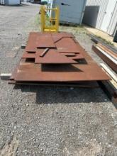 (Lot) Assorted Size Plate Steel, 1-1/2" Thick & 1/2" Thick, (2) Plates 1-1/2" Thick, (1) 54" x 106",