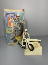 Vintage 1973 Ideal Evel Knievel Stunt Cycle Toy with Box