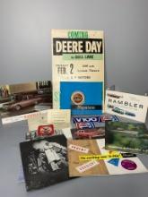 Vintage Automobile Dealer Brochures, John Deere Day Poster & More