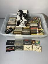 Large Lot of Vintage Used Cassette Tapes and Bruce Springsteen CD Set