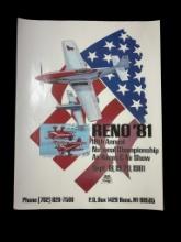Vintage 1981 Reno Air Races Poster