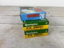 3 Boxes of Ammunition 30-06 Springfield 60 Rounds