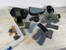 Group Lot AR15 Magazines 5.56 + Scope, Straps, ammo, clips, pouches