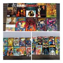 A Large Group 30 DC Comic Books Including Superman, Superboy, and More!