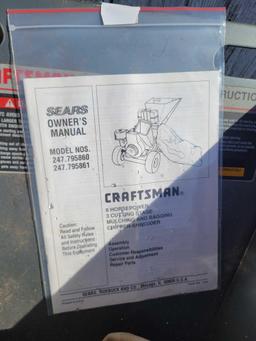 Craftsman 8hp shredder - runs