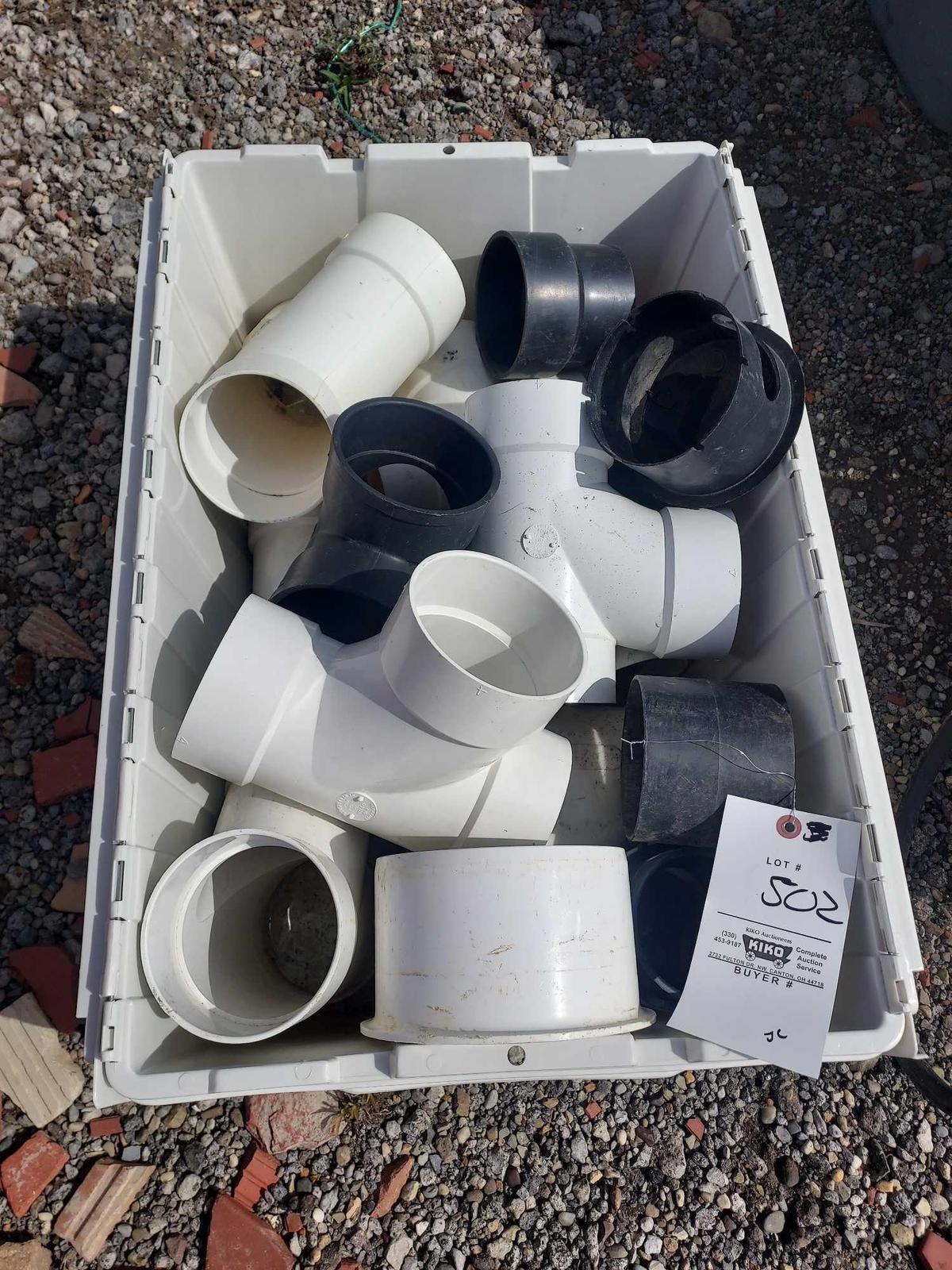Box of PVC Pipe Pieces