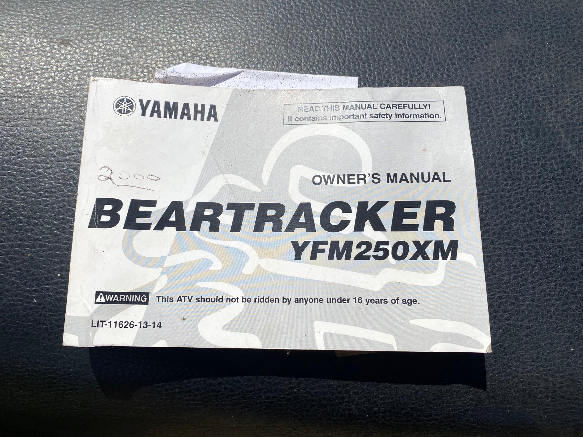 2000 Yamaha Bear Tracker YFM250XM