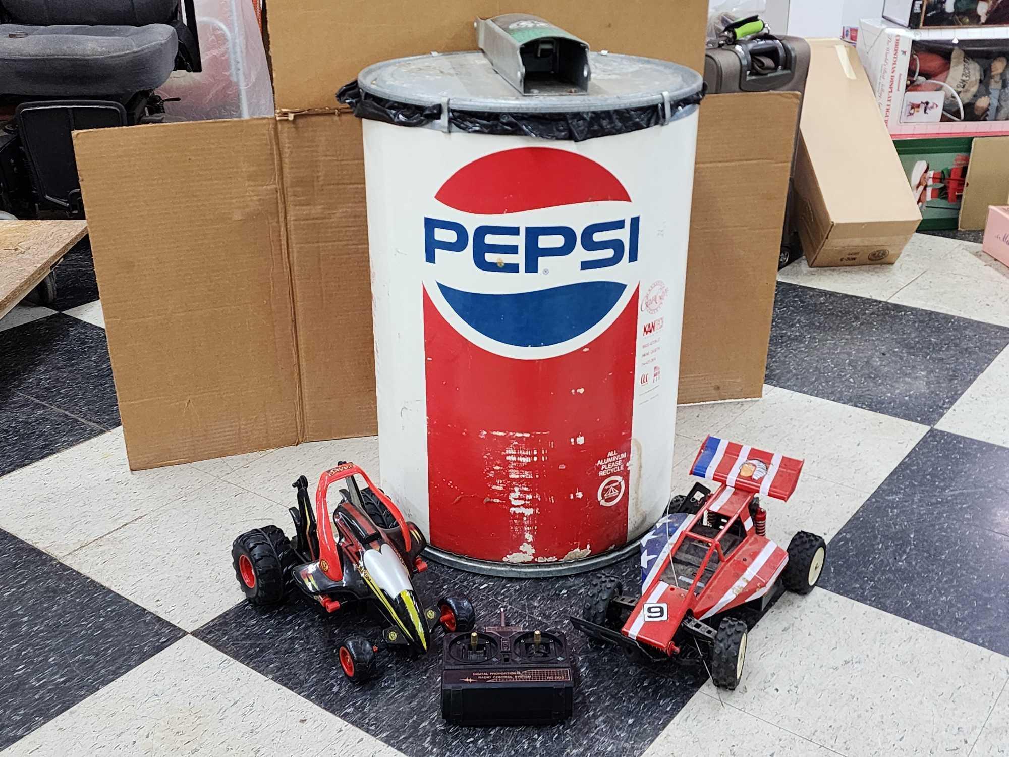Vintage Pepsi Can Can KanTech recycling can and RC cars