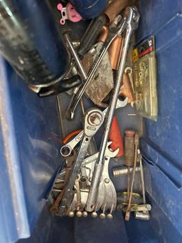 (2) grease guns - tools - tool box
