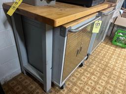 2ft x 6ft shop table and cabinets