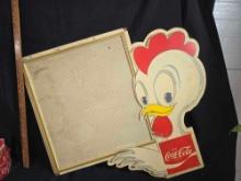 Plastic/Cardboard Coca Cola Menu Sign