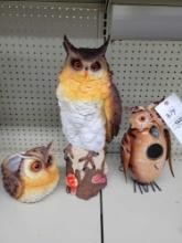 New Owl Decor, bird house, planter
