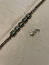 Bracelet & pendant, each marked .925 Sterling