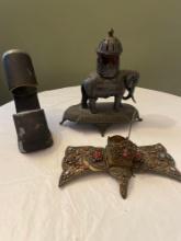 Metal elephant, elephant mini saddle, slide viewer