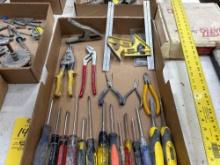Screwdrivers - Pliers - Sheers - Square and Level