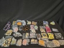 Large Lot of Costume Jewelry mostly beaded necklaces