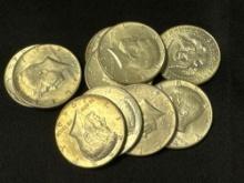 1964 90% Silver Kennedy Half Dollars bid x 10