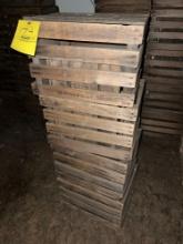 (6) Wood Apple Crates