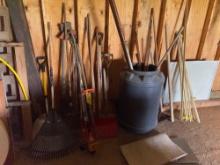 Assortment Of Yard Tools & Weedwhacker