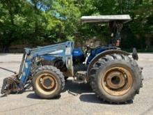 New Holland TN 75 Diesel 4x4 tractor with New Holland 32LA loader