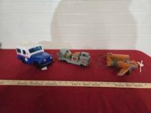 Postal Truck, Toymaster Friction Cement Truck & Marxs Plane