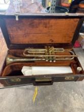 Olds Ambassador trumpet with case