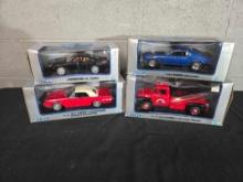 4 Welly 1/18 Scale Diecast Cars