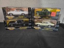 4 American Muscle Ertle Collection 1/18 Scale Diecast Cars