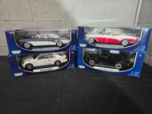 4 Motor Max 1/18 Scale Diecast Cars