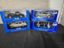 4 Revell 1/18 Scale Diecast Cars