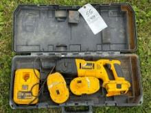 Dewalt 18v Hammer Drill with (2) Batteries and Charger, Battery Adapter