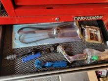 Assorted spark plug sockets, idewinder ratchet, Stethoscope and more