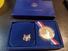 1986 US Liberty Proof Silver Dollar Coin in Box