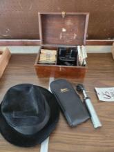 Vintage View-Master,Dobbs Hat, & Otoscope