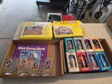 HO Scale Model Carnival Kits & Disney Souvenir Glasses