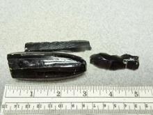 Three Obsidian Pieces - 2 - 3 in. - Black