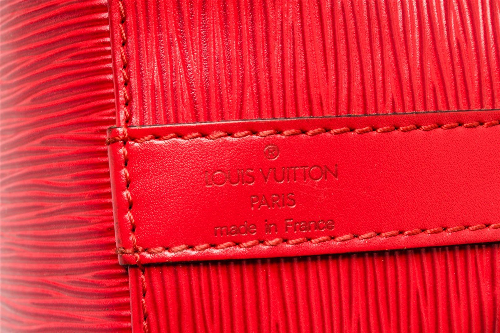 Louis Vuitton Red Epi Leather Petit Noe Bucket Bag