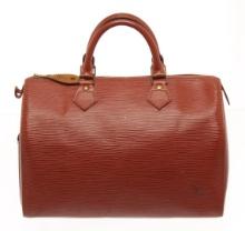 Louis Vuitton Brown Epi Leather Speedy 30 Satchel Bag