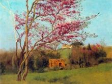 Godward - Landscape Blossoming Red Almond Study