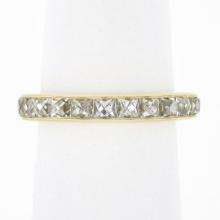 NEW 18k Yellow Gold 2.0 ctw French Cut Channel Diamond Stack Wedding Band Ring